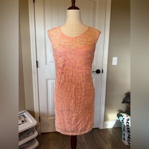 Women’s Peachy Pink Lace Dress
